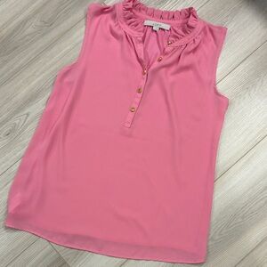 Loft mixed media blouse